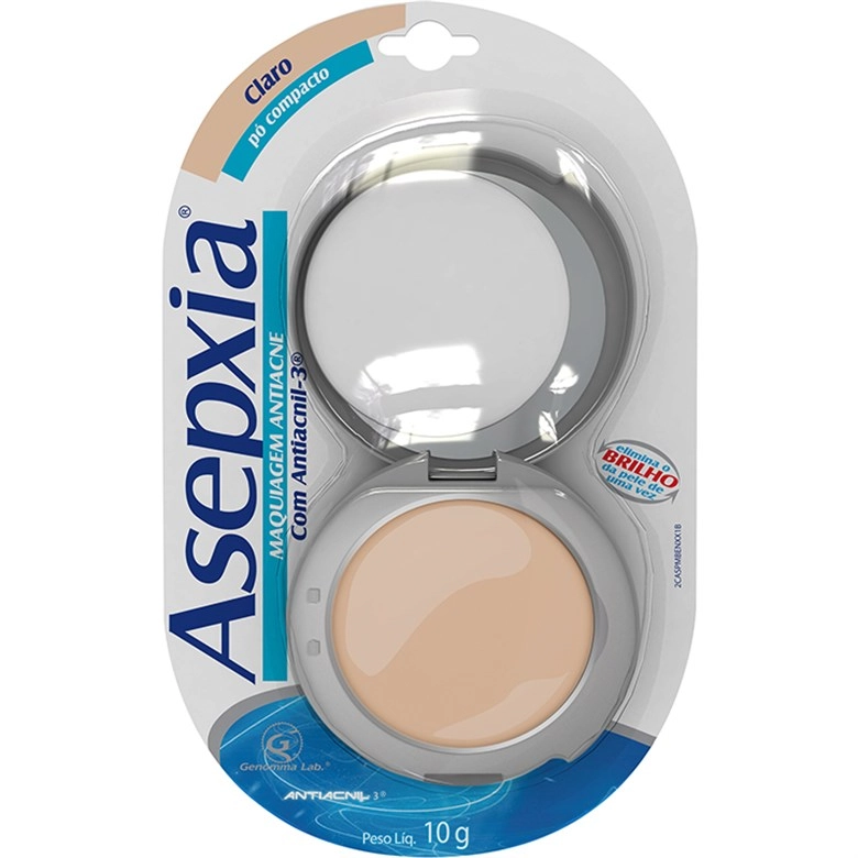 Pó Compacto Anti Acne Asepxia 10g Claro Unit