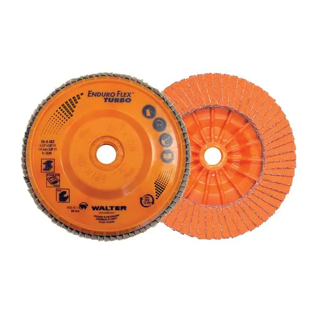 Disco De Lixa Flap 4.1/2  Enduro Turbo Walter 06a452 Grão 36/60 – Durável