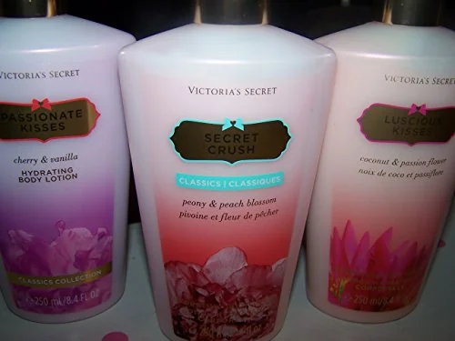 Lot Of 3 Victoria S Secret Hydrating Body Lotion Passionate Kisses, Luscious Kisses, And Secret Crus