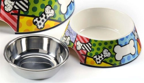 Comedouro Romero Britto Steel