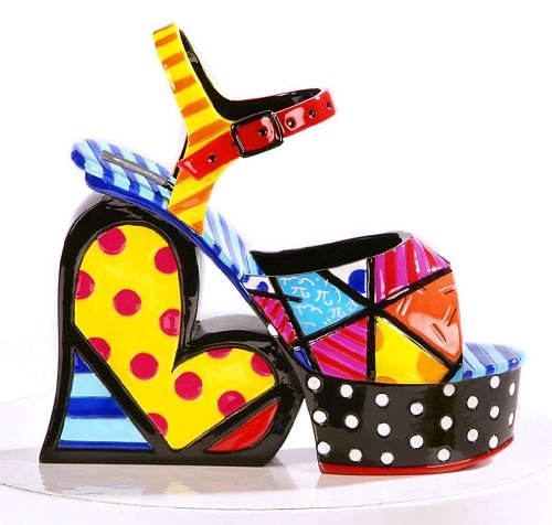 Shoes Romero Britto Platform Figurine