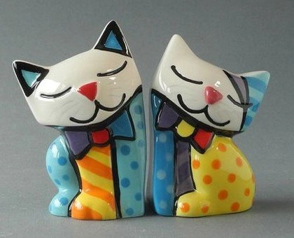 Saleiro/paliteiro Romero Britto Cat