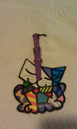 Tag P/bagagem Romero Britto Cat Rosa