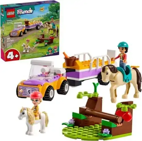 Lego Friends Horse And Pony Trailer Playset, Building Toy For Kids, Creative Play Gift With Liann An
