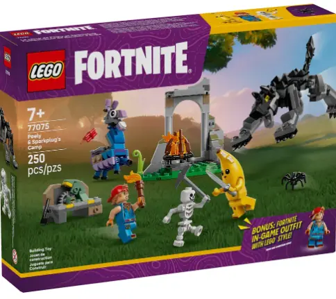 Lego Fortnite Peely Sparkplug’s Camp Kids Toy Pretend Play And Video Game Building Set For Girls Boy