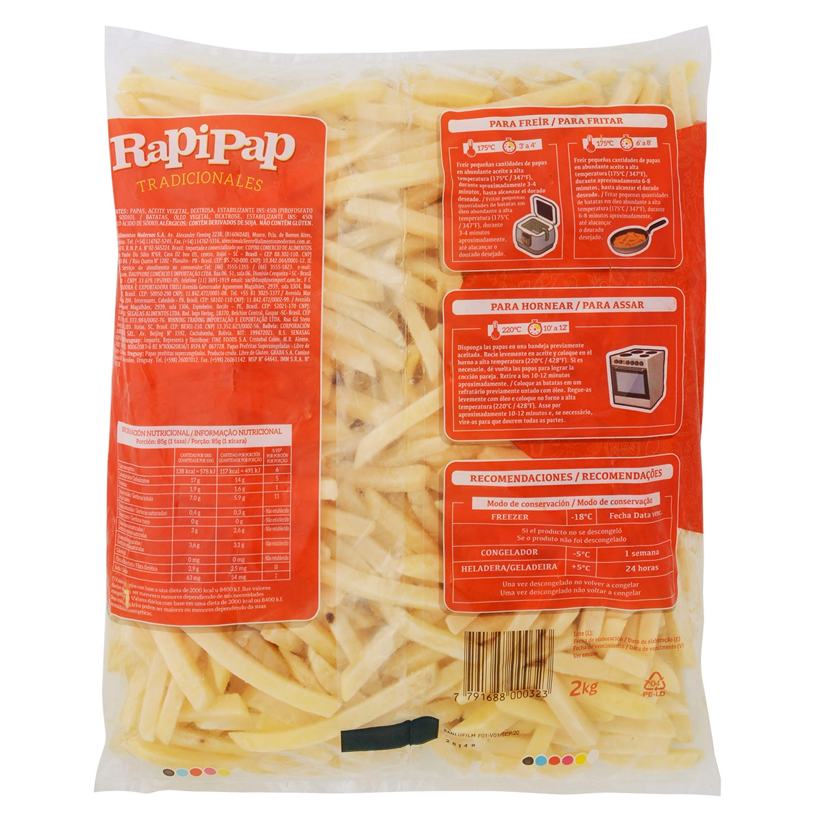 Batata Rapipap 2kg Palito Cong