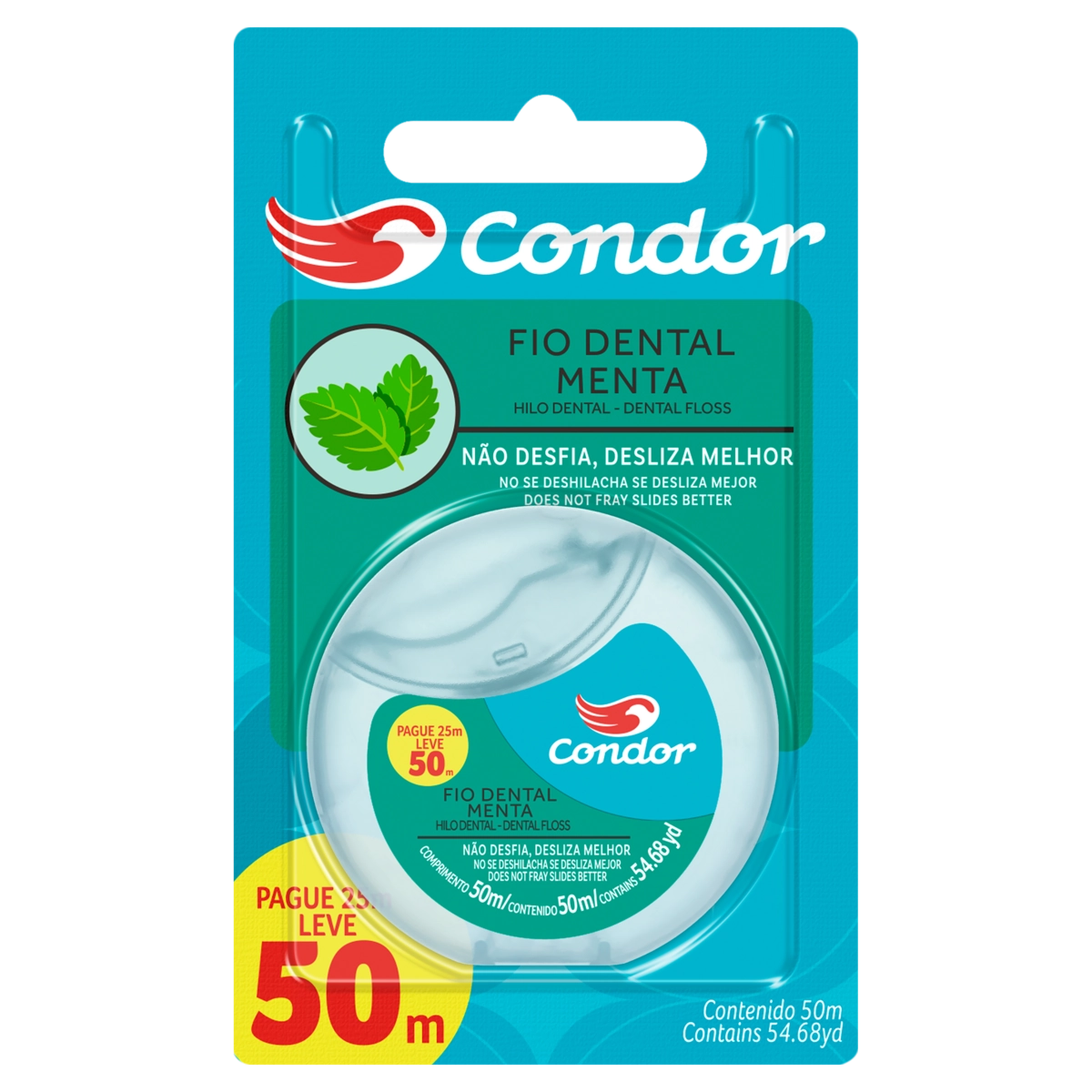 Fio Dental Menta Condor Leve 50m Pague 25m