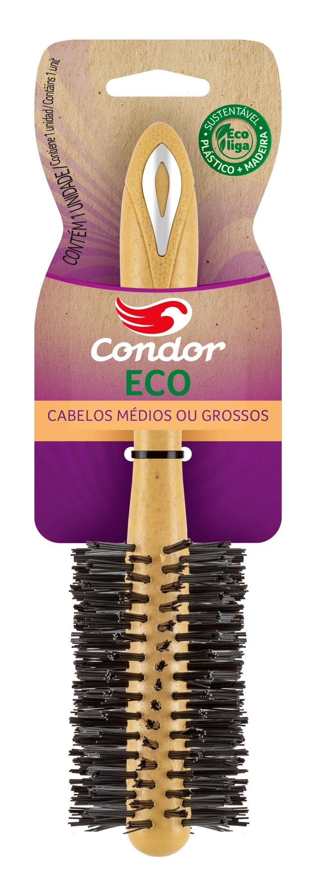 Escova Para Cabelo Médio Ou Grosso Condor Eco