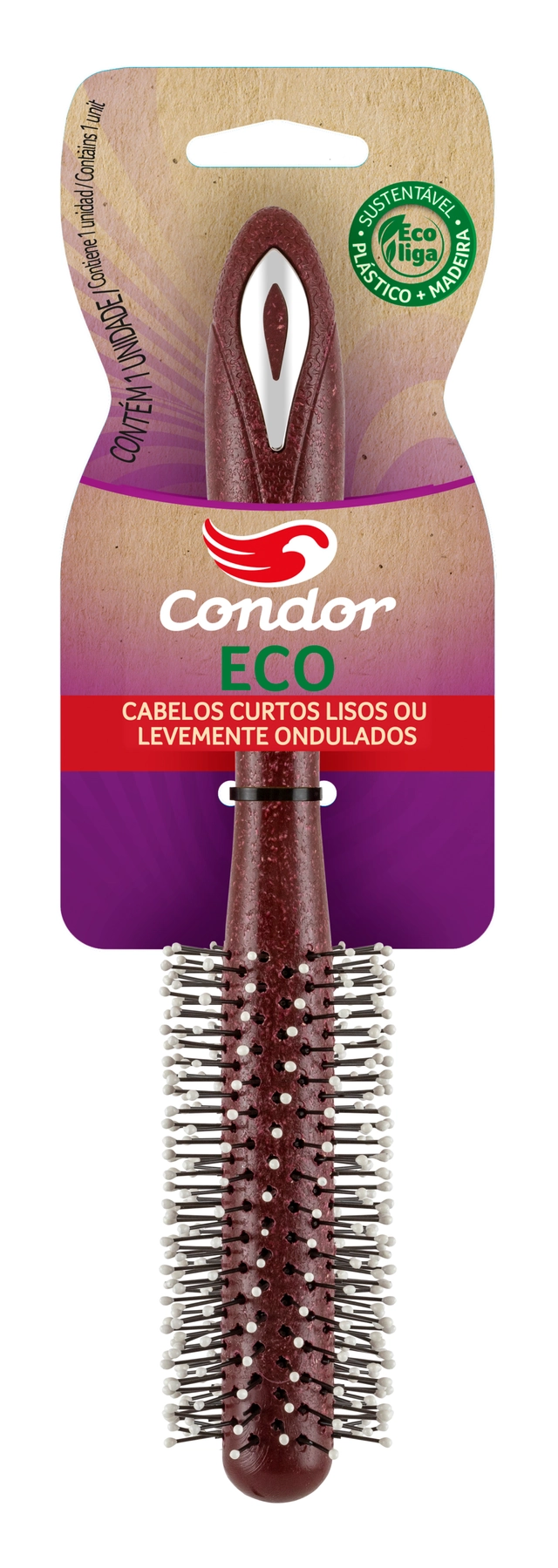 Escova Para Cabelo Curto Fino E Liso Condor Eco