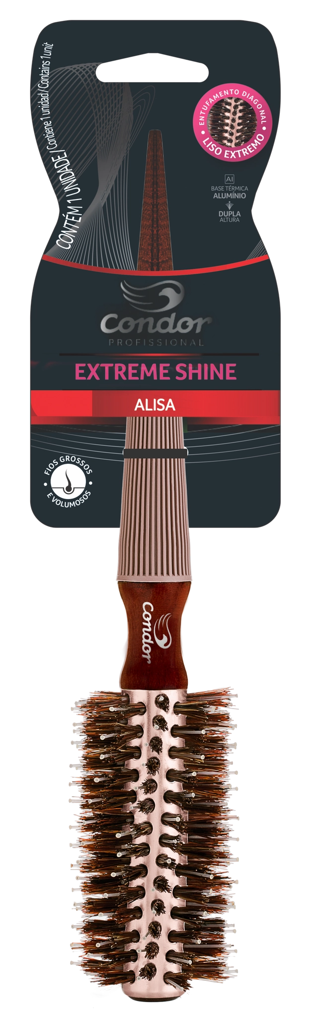 Escova Para Cabelo Condor Extreme Shine Ref. 7111