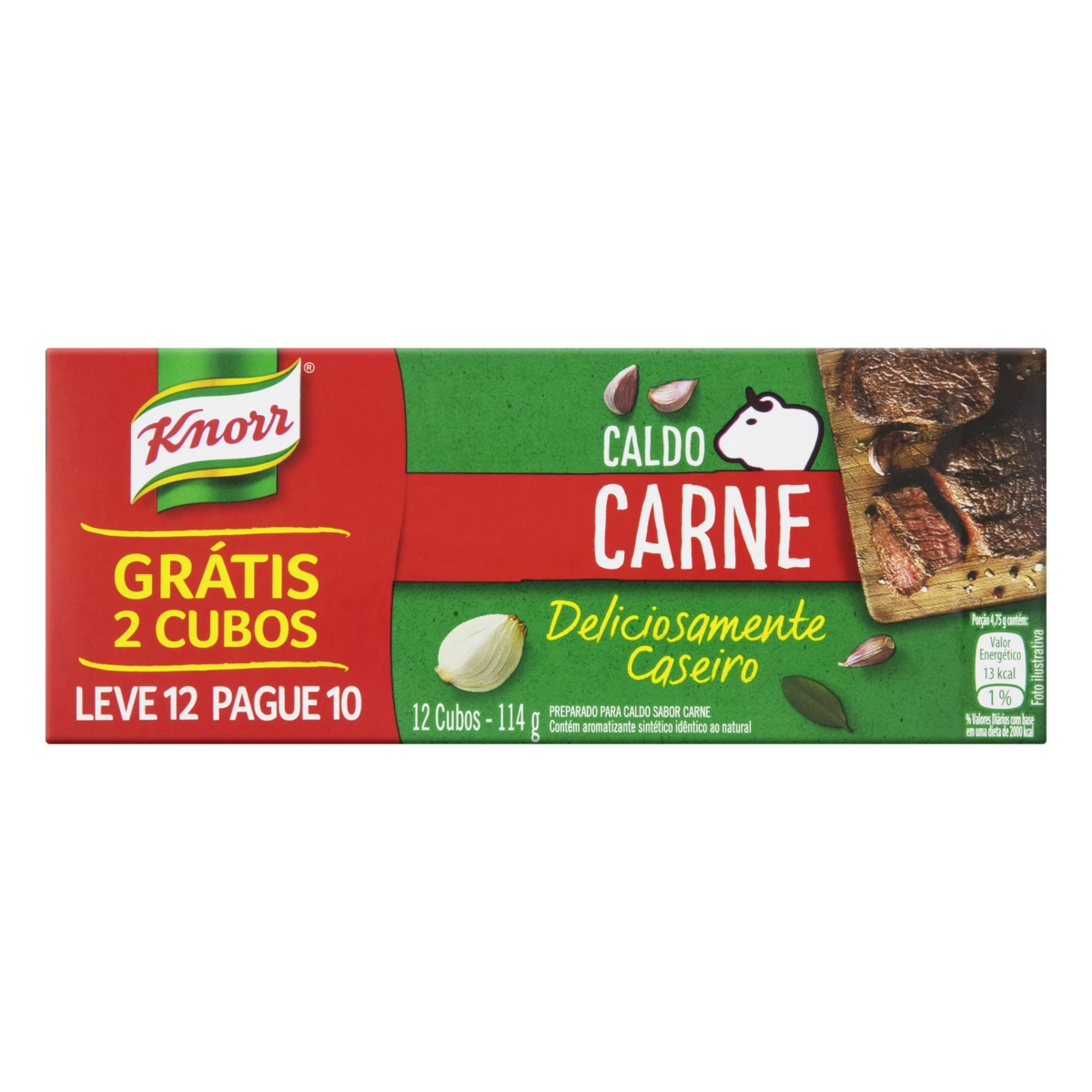 Caldo Tablete Carne Knorr Caixa 114g Leve 12 Pague 10 Unidades