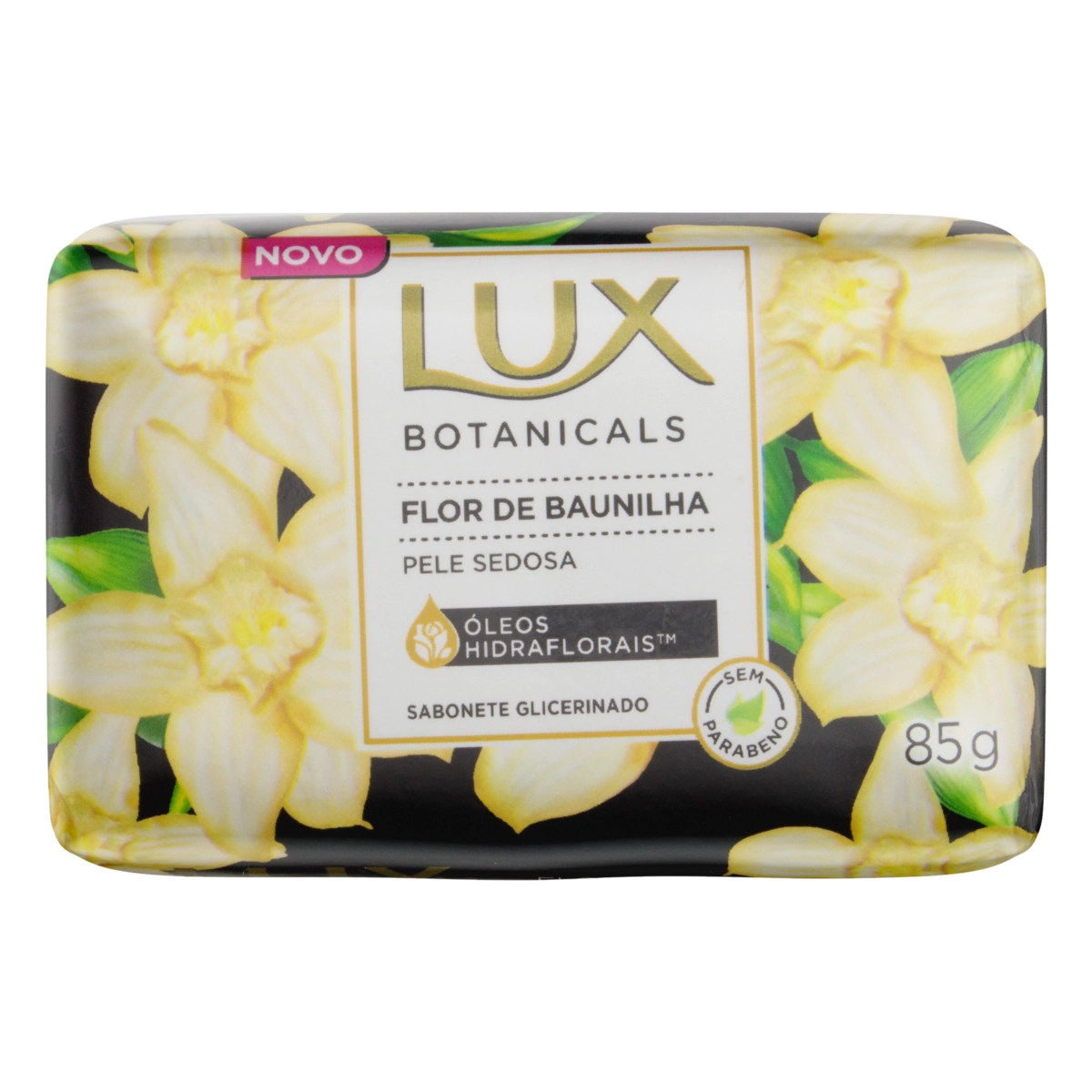 Sabonete Barra Glicerinado Flor De Baunilha Lux Botanicals Envoltório 85g