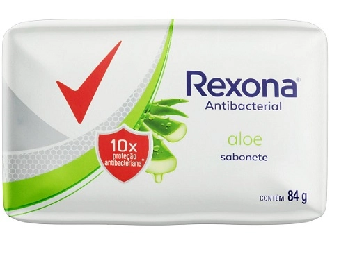Sabonete Barra Antibacterial Aloe Rexona Envoltório 84g
