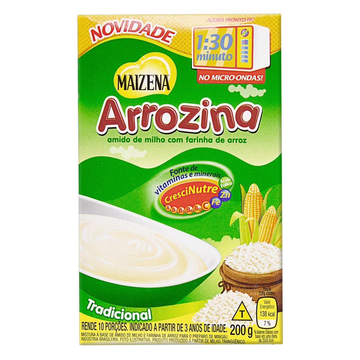 Mingau Tradicional Maizena Arrozina Caixa 200g