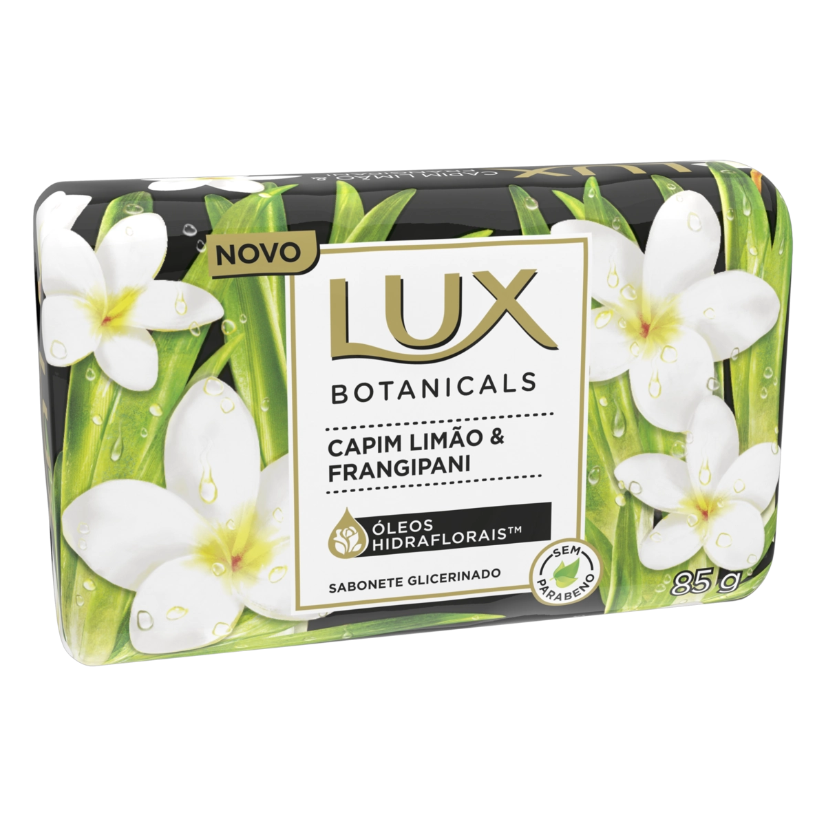 Sabonete Barra Glicerinado Capim Limão Frangipani Lux Botanicals Envoltório 85g