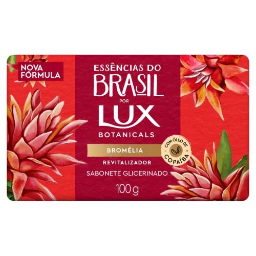Sabonete Barra De Glicerina Bromélia Lux Botanicals Essências Do Brasil Envoltório 100g