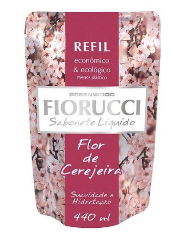 Sabonete Líquido Flor De Cerejeira Fiorucci Sachê 440ml Refil