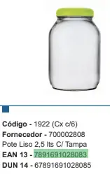 Pote Vidro 2,5