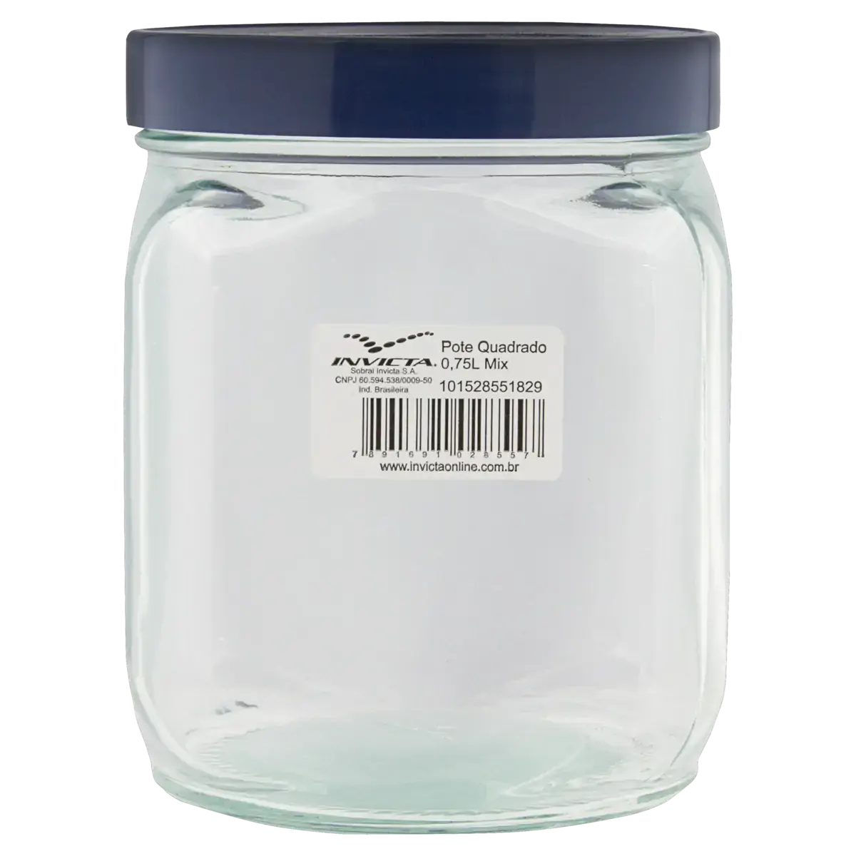 Pote Vidro Azul 750ml Invicta Mix