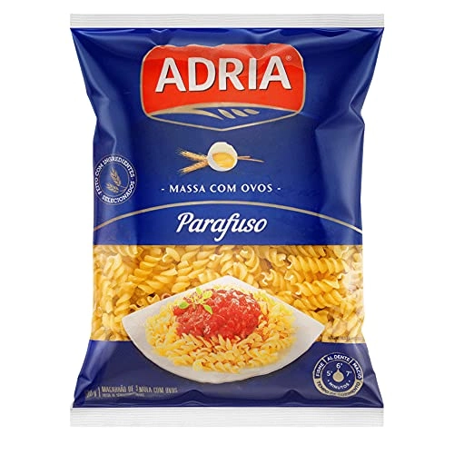 Macarrão De Sêmola Com Ovos Parafuso Adria Pacote 500g