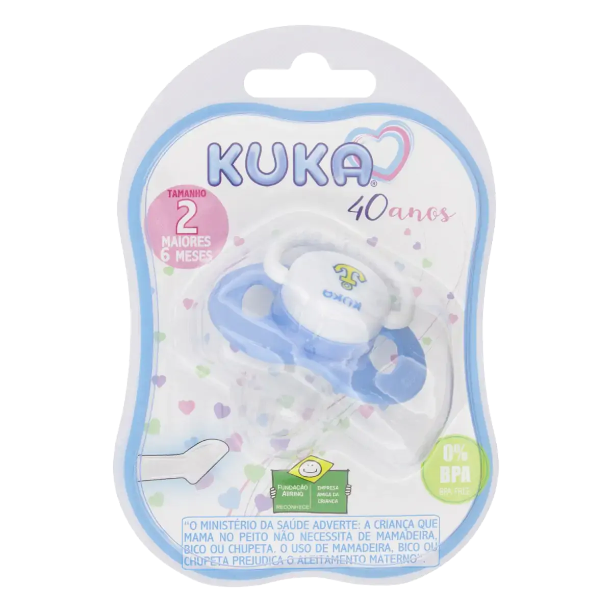 Chupeta Azul Decorada Kuka Plus N 2
