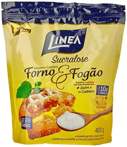 Adoçante Em Pó Sucralose Culinário Linea Forno Fogão Pouch 400g