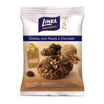 Biscoito Cookies Linea Zero Chocolate /nozes