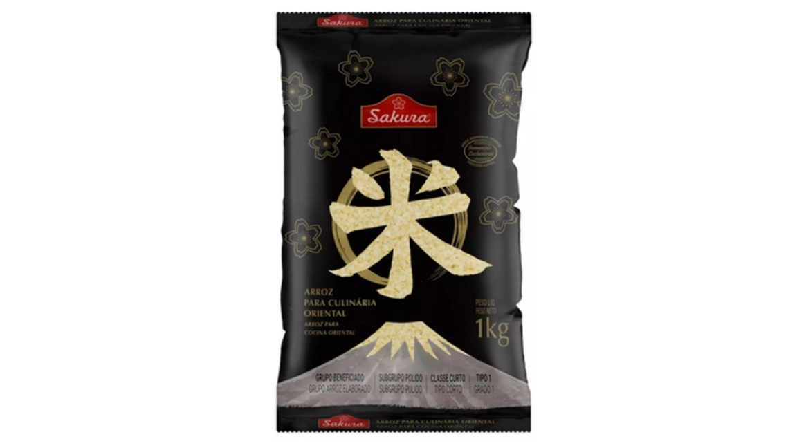 Arroz Koshihikari Tipo 1 Para Culinária Oriental Sakura Premium Pacote 1kg