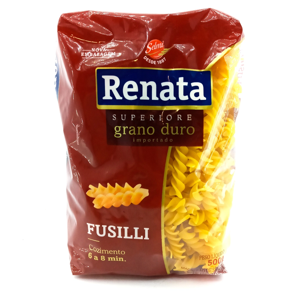 Macarrão De Sêmola De Trigo Grano Duro Fusilli Renata Superiore Pacote 500g