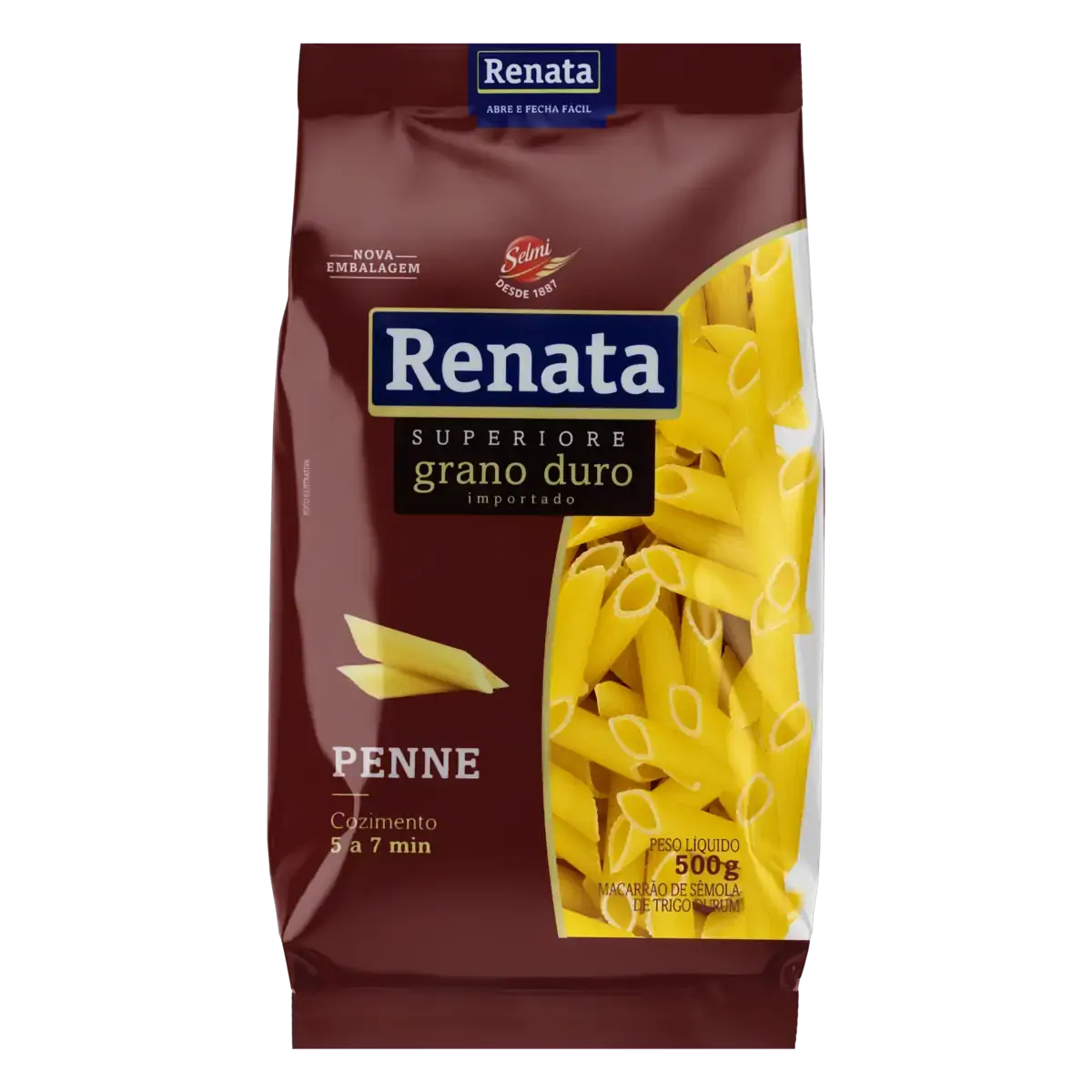 Macarrão De Sêmola De Trigo Grano Duro Penne Renata Superiore Pacote 500g