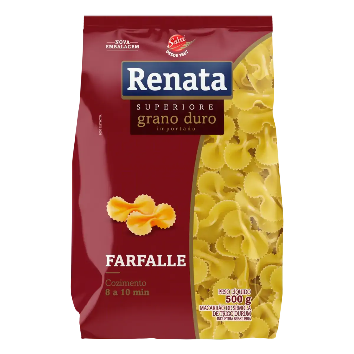 Macarrão De Sêmola De Trigo Grano Duro Farfalle Renata Superiore Pacote 500g