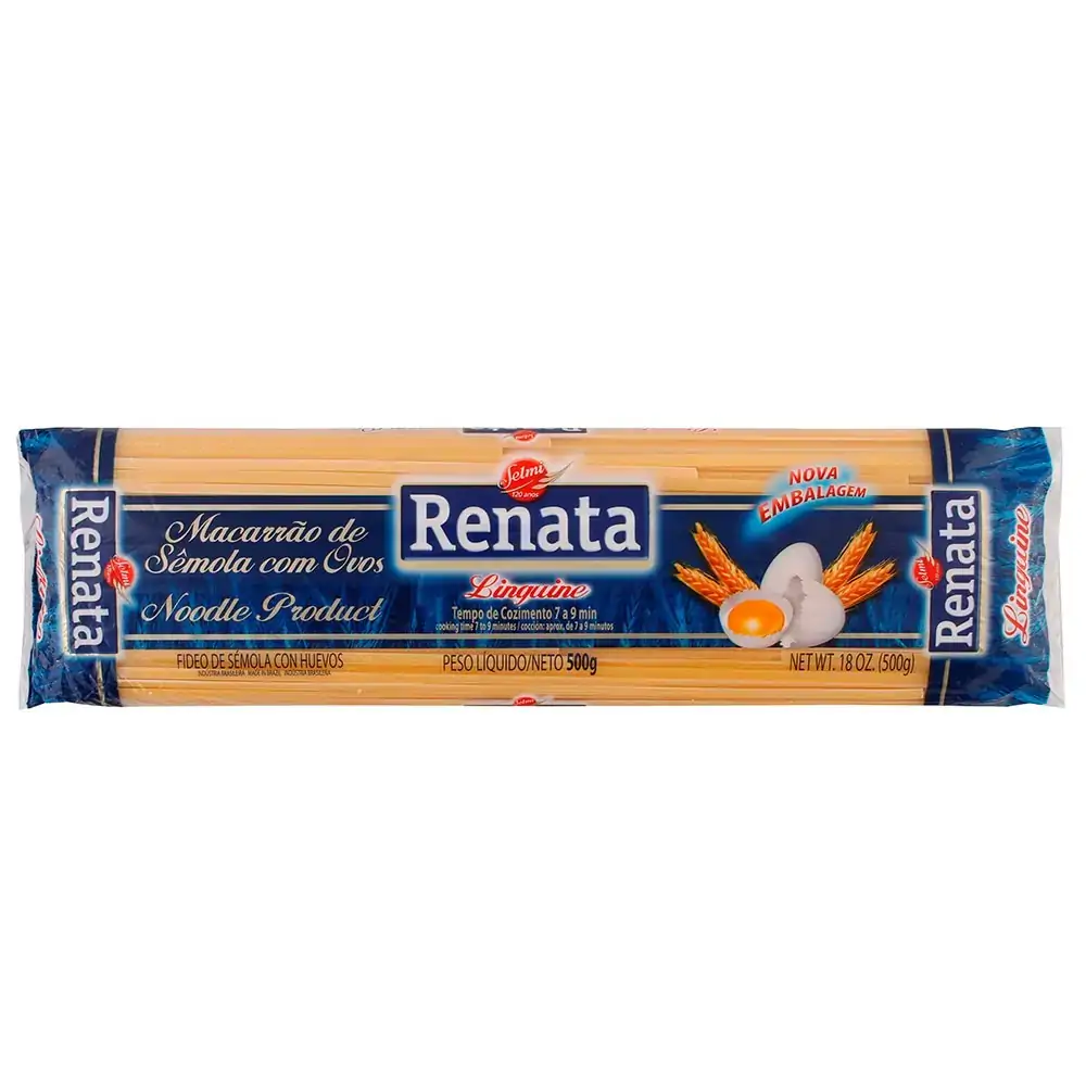 Macarrão De Sêmola Com Ovos Linguine Renata Pacote 500g