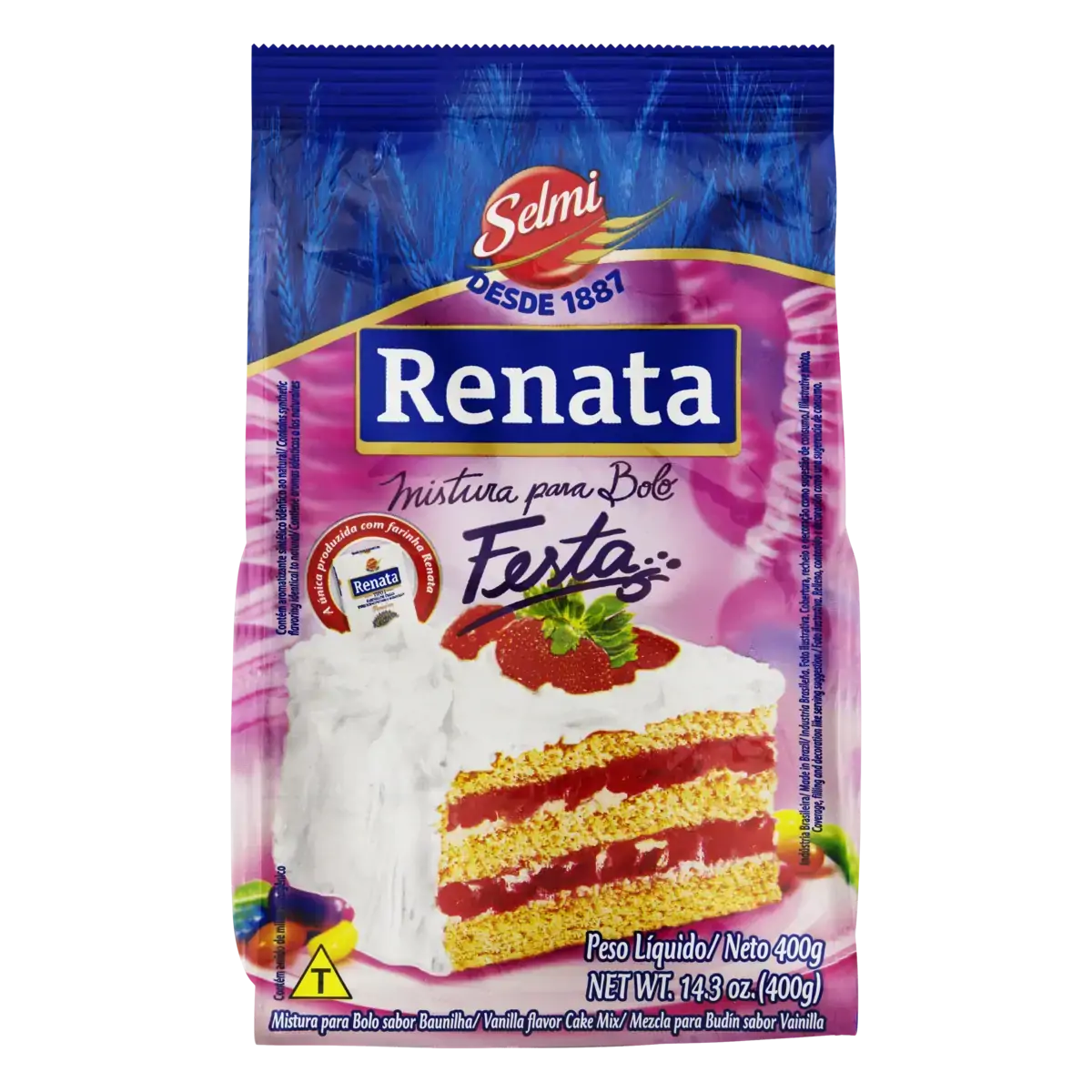 Mistura Para Bolo Festa Baunilha Renata Pacote 400g