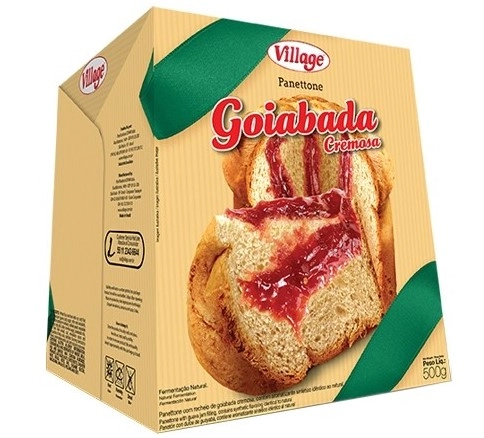 Panetone Recheio De Goiabada Cremosa Village Caixa 500g