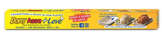 Papel Antiaderente Para Cozinhar Dover Assa Leve 40cm X 3m