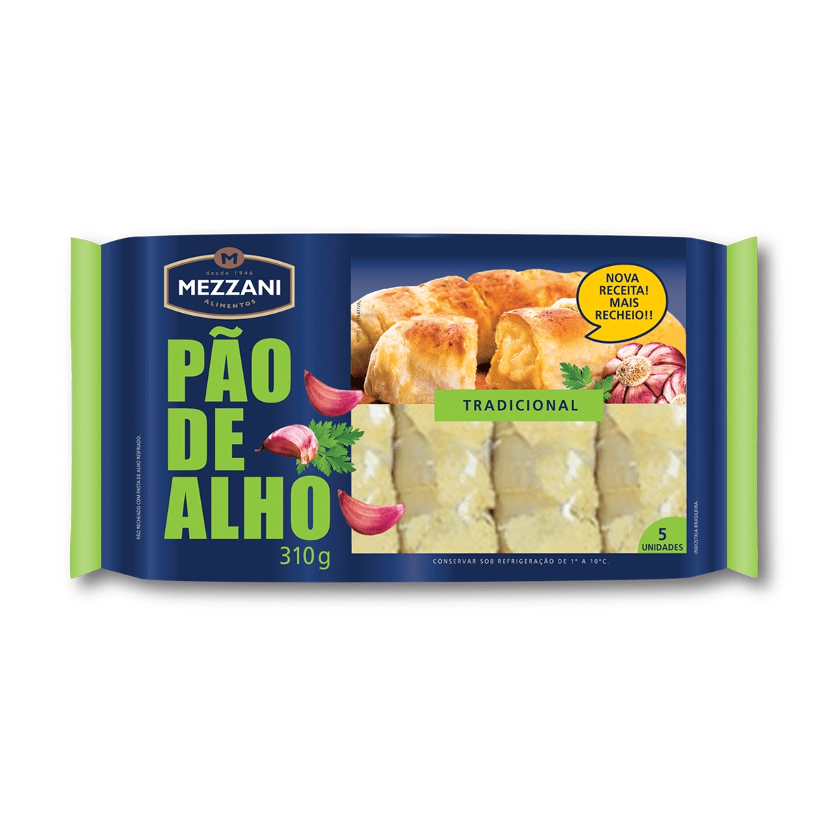 Pão De Alho Tradicional Mezzani Pacote 310g