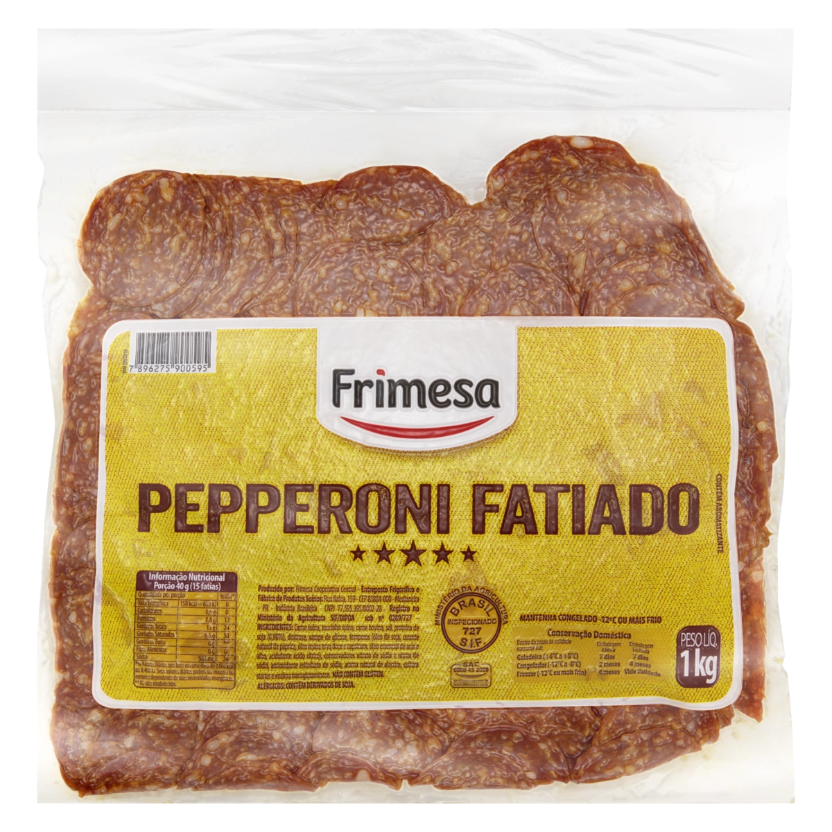 Salame Pepperoni Fatiado Frimesa 1kg