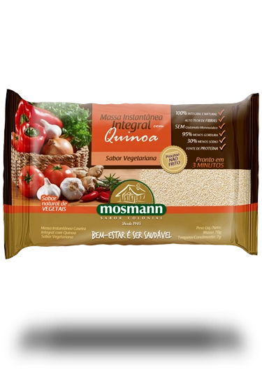 Massa Inst. Integral C/ Quinoa Sabor Vegetariana 70g Mosmann Alimentos
