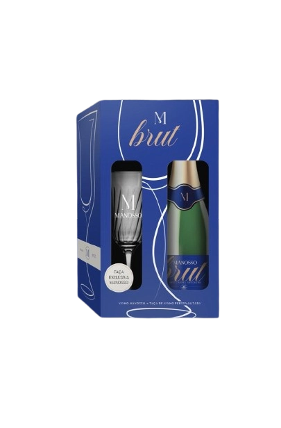 Kit Espumante Bco Manosso Brut 750ml C/1 Taca