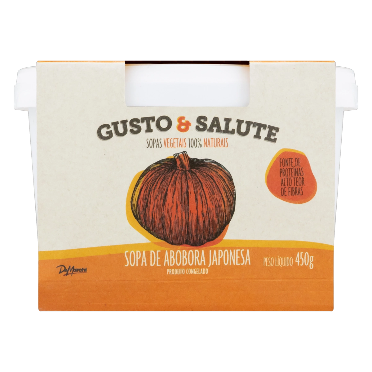 Sopa Congelada Abóbora Japonesa De Marchi Gusto Salute Pote 450g