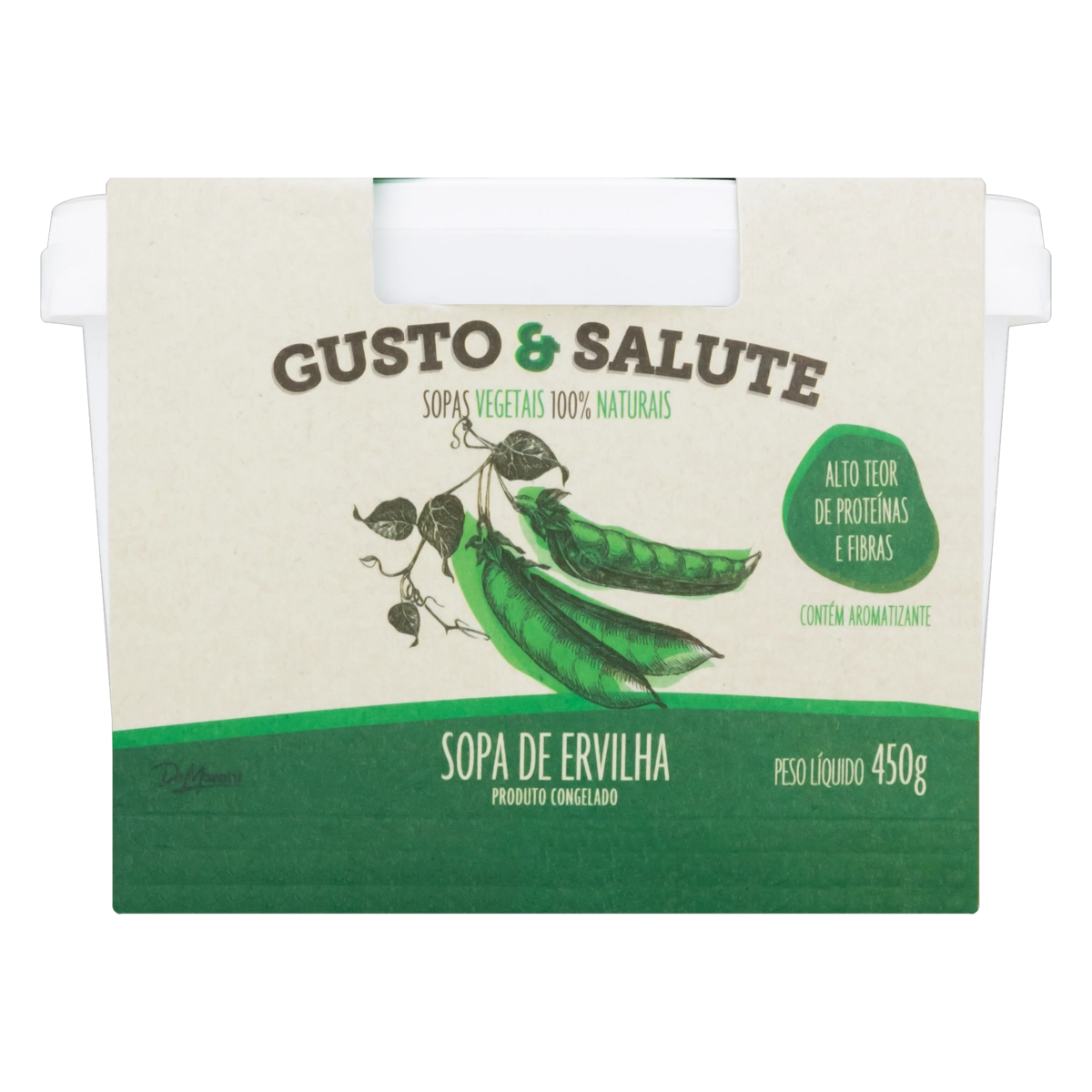 Sopa Congelada Ervilha De Marchi Gusto Salute Pote 450g