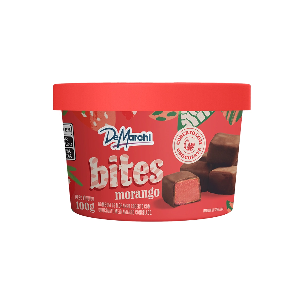 Bombom De Marchi Bites 100g Morango Cob Chocolate