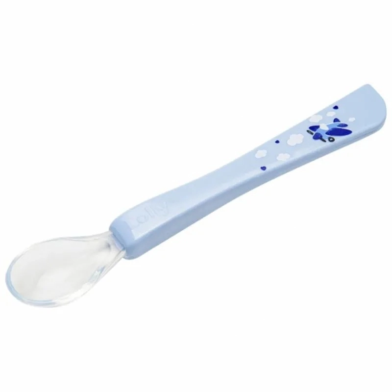 Colher De Silicone Lolly Baby 1un Oce.azul 4mes