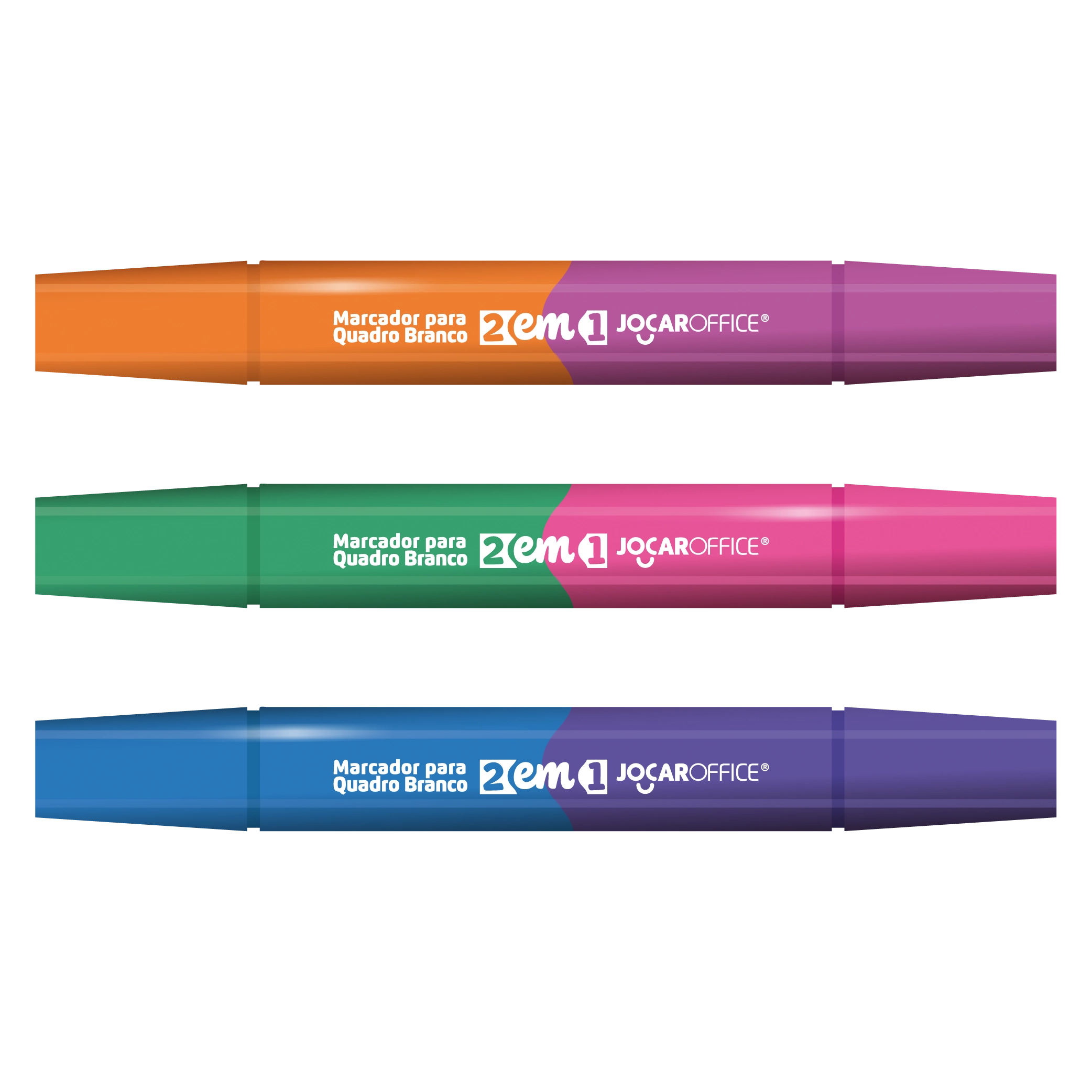 Marcador Quadro Branco Cores Vibrantes 2 Em 1 3un 10165 Leonora