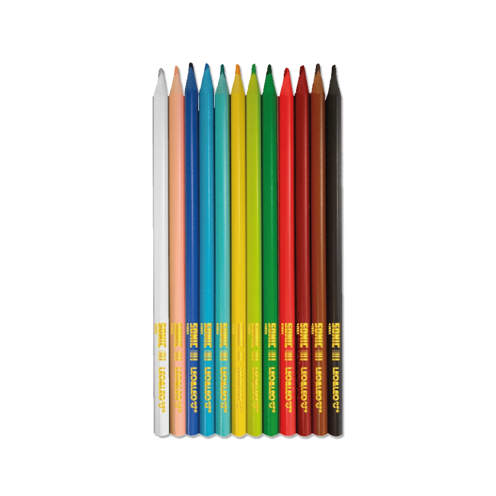 Lapis De Cor Triangular 12 Cores Sonic 10256 Leonora