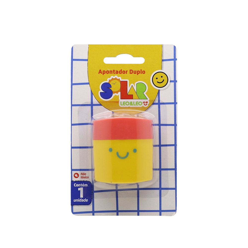 Apontador Escolar Infantil Duplo Com Deposito Leo E Leo