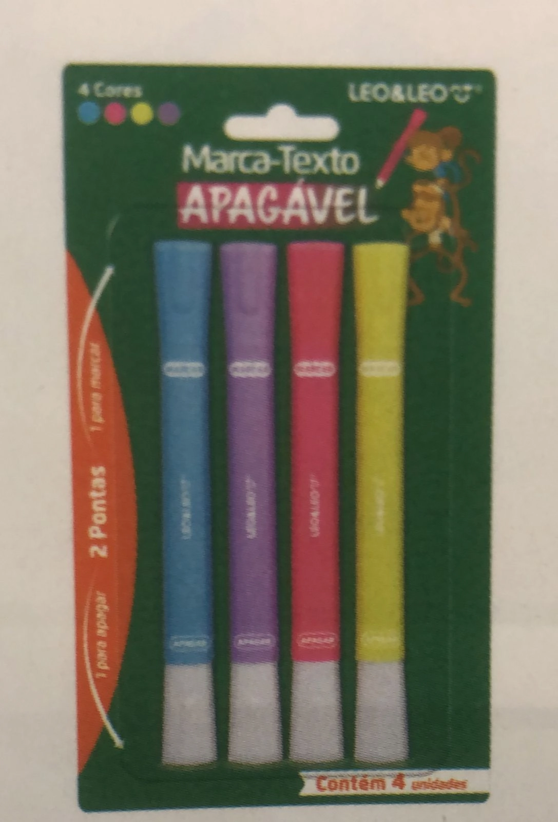 Marca Texto Apagável Blister C/4 Jocar Office