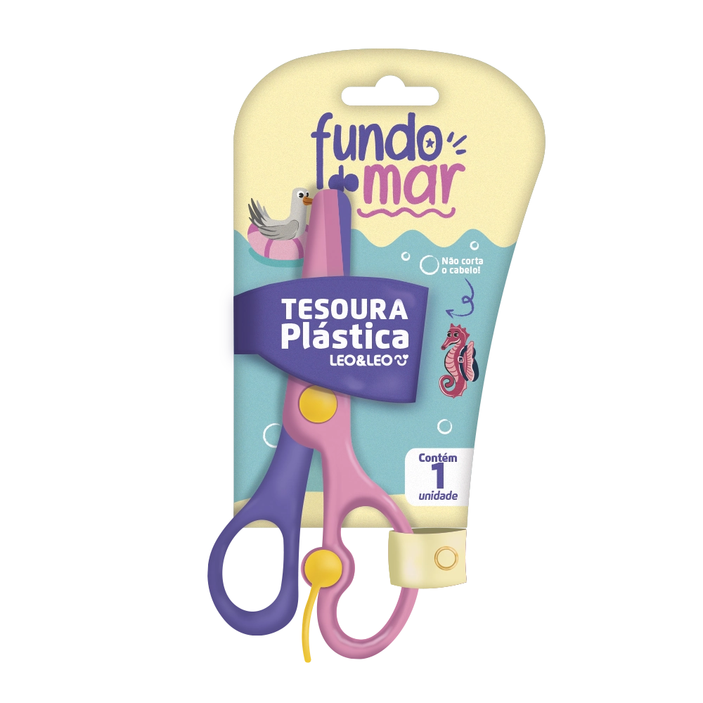 Tesoura Plastica Fundo Do Mar