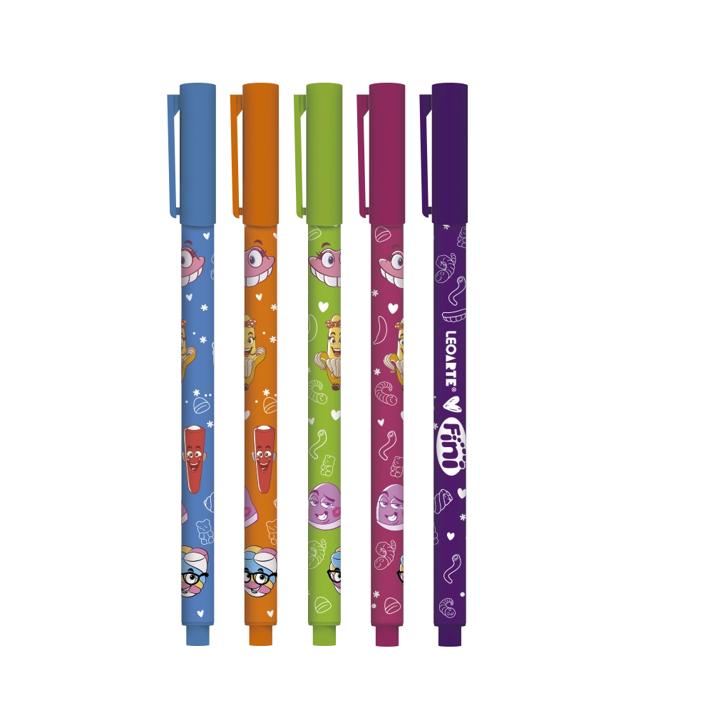 Caneta Gel Fini 0.6mm 5un 10361 Leonora