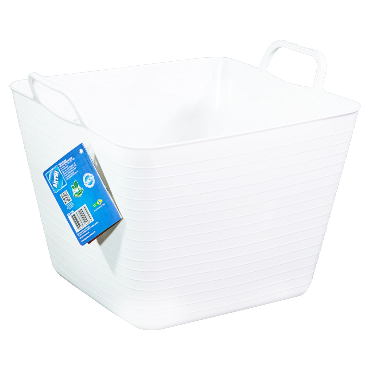 Cesto Flexível Branco Quadrado 22l Arthi